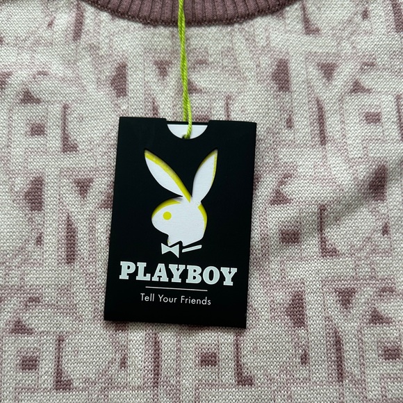 PLAYBOY Pink and Cream Patterned Sweater - Picture 5 of 7